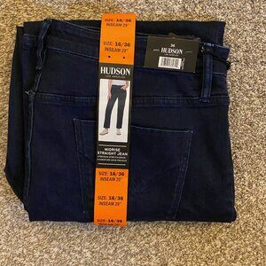 NWT Hudson Los Angeles Women's Straight Leg Stretch Jean Dark Blue Size 16/36